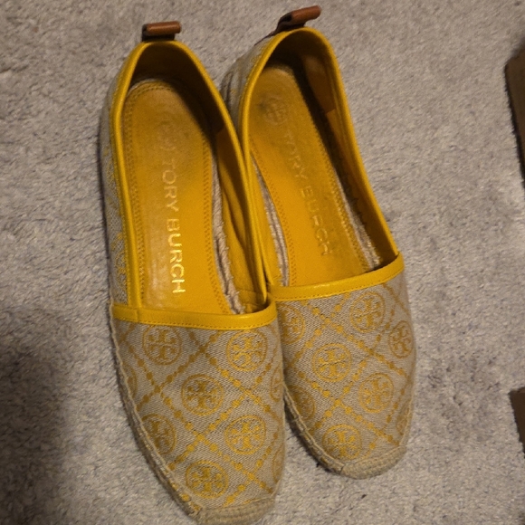 Tory Burch Shoes - Tory Burch Yellow and Tan Espadrilles